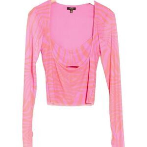 AFRM Noreen Cut Out Long Sleeve Top Size Small